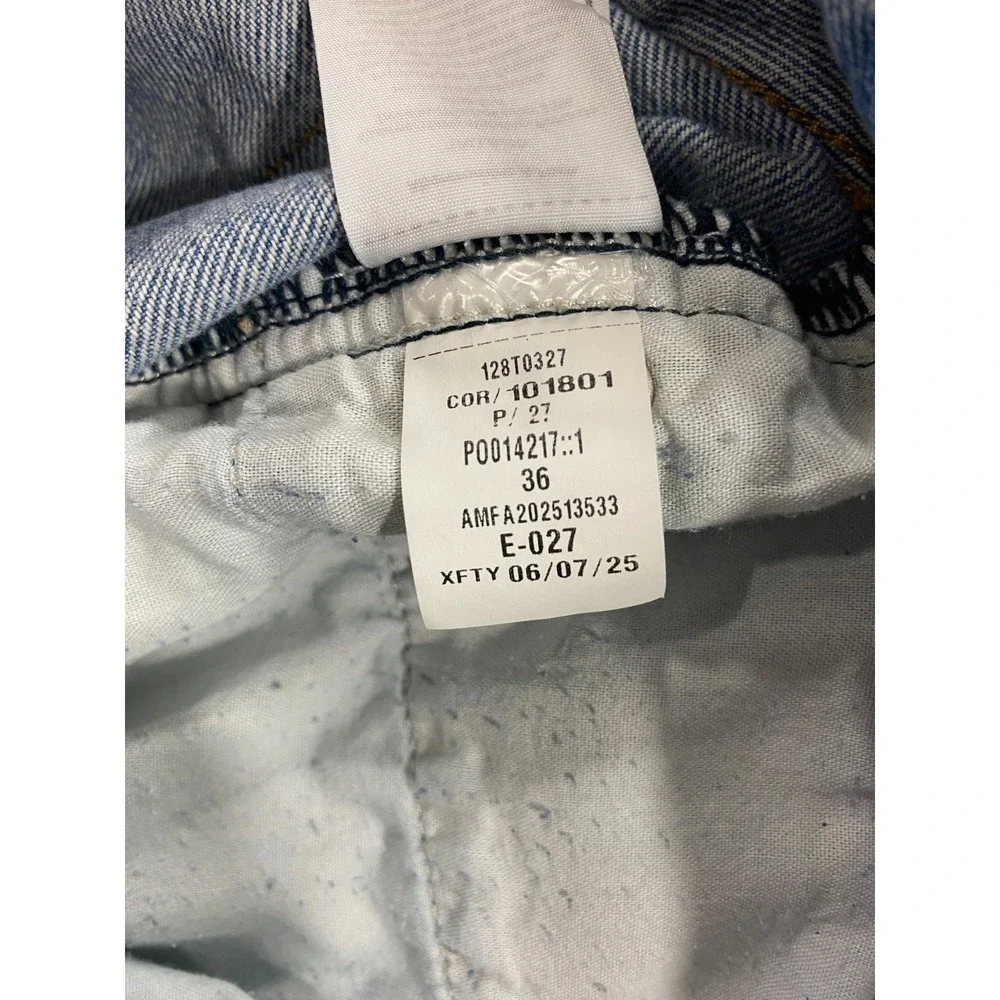 Abercrombie & Fitch Men's Authentic Rigid Denim Size 36 Loose Patched Shorts